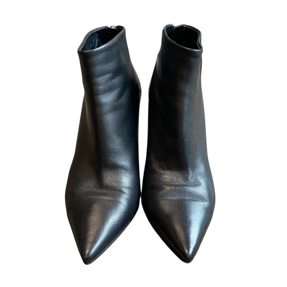 Tamara Mellon Stark Leather Pointed Toe Back Zipper Stiletto Ankle Boots - Picture 3 of 6